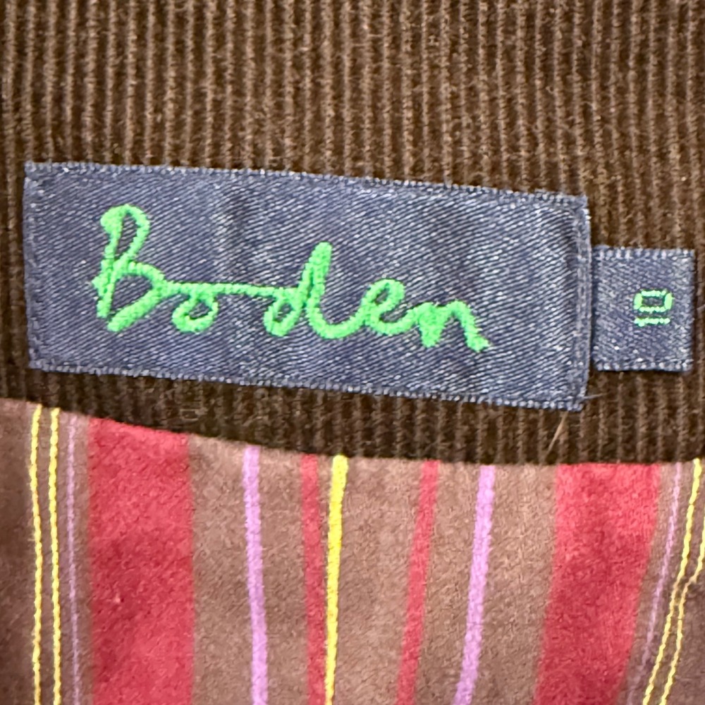 Boden Tailored Corduroy Cotton Preppy Blazer Jacket Women Size 10 - Picture 7 of 13
